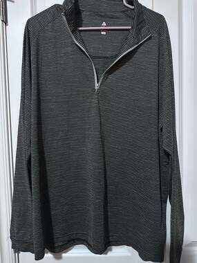 Bollé Golf Men's Thermal Striped Long Sleeve Quarter Zip Pullover